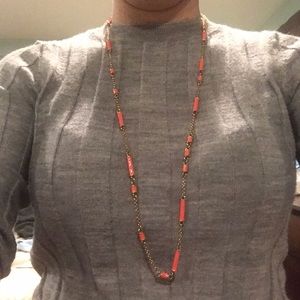 Kate Spade Coral and Gold Necklace